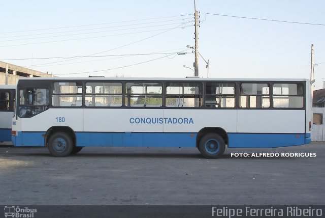 Viação Nossa Senhora Conquistadora 180 na cidade de Pelotas, Rio Grande do Sul, Brasil, por Felipe Ferreira Ribeiro. ID da foto: 5546552.