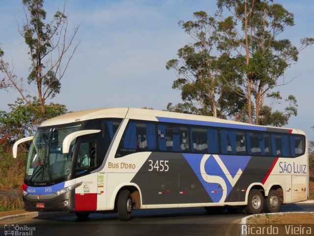 Viação São Luiz 3455 na cidade de Brasília, Distrito Federal, Brasil, por Ricardo Vieira. Número da foto: #5547359.
