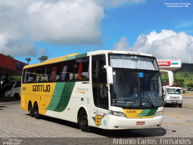 Empresa Gontijo de Transportes 12015 na cidade de João Monlevade, Minas Gerais, Brasil, por Antonio Carlos Fernandes. ID da foto: 5546981.