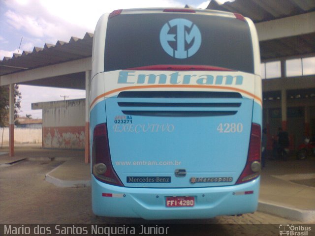 Emtram 4280 na cidade de Xique-Xique, Bahia, Brasil, por Mario dos Santos Nogueira Junior. Número da foto: #5548580.