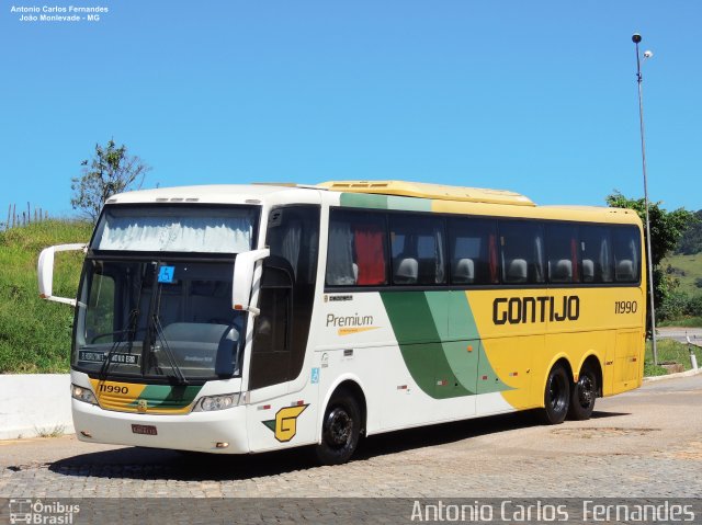 Empresa Gontijo de Transportes 11990 na cidade de João Monlevade, Minas Gerais, Brasil, por Antonio Carlos Fernandes. ID da foto: 5550461.