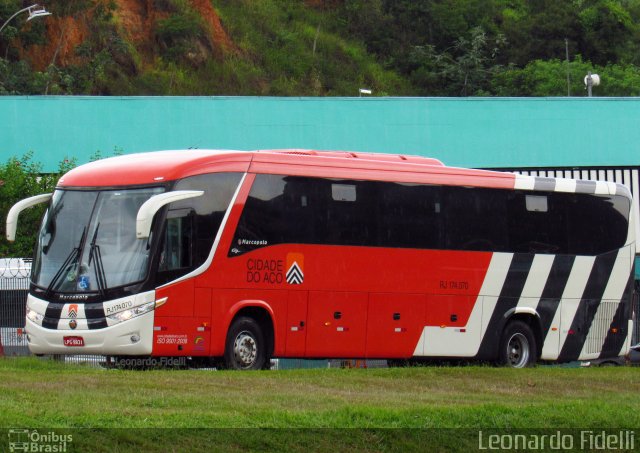 Viação Cidade do Aço RJ 174.070 na cidade de Barra Mansa, Rio de Janeiro, Brasil, por Leonardo Fidelli. Número da foto: #5549993.