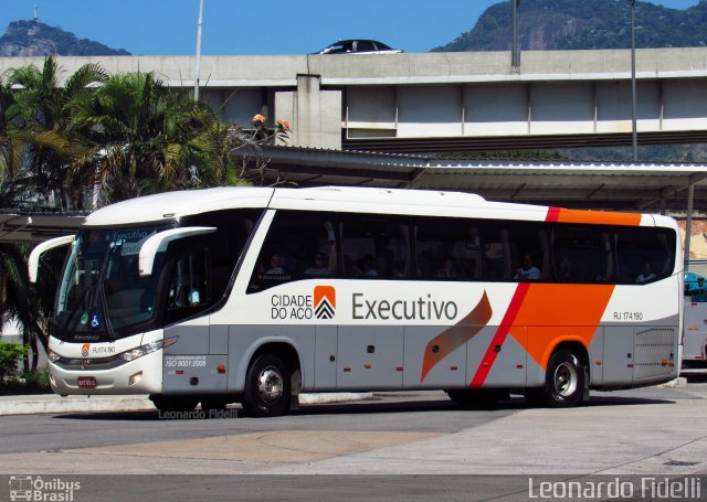 Viação Cidade do Aço RJ 174.190 na cidade de Rio de Janeiro, Rio de Janeiro, Brasil, por Leonardo Fidelli. Número da foto: #5551000.