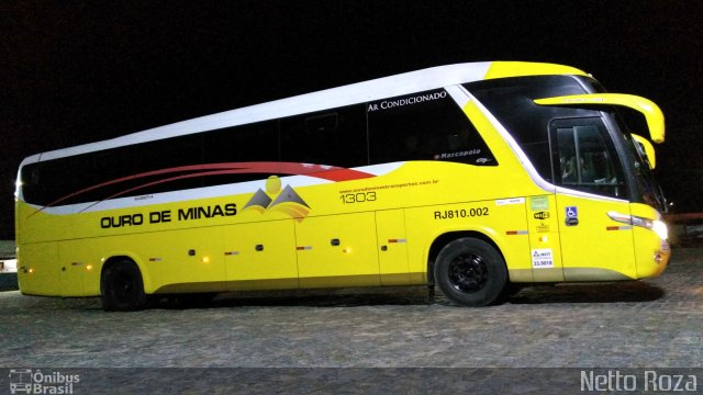 Ouro de Minas Transportes e Turismo 1303 na cidade de Sapucaia, Rio de Janeiro, Brasil, por Nestor dos Santos Roza. Número da foto: #5548538.