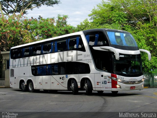 Auto Viação Catarinense 3544 na cidade de São Paulo, São Paulo, Brasil, por Matheus Souza. ID da foto: 5550467.