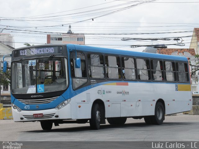 Transportadora Globo 473 na cidade de Recife, Pernambuco, Brasil, por Luiz Carlos de Santana. ID da foto: 5553233.