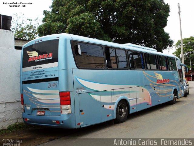 Asabela Transportes e Turismo 2045 na cidade de Guarapari, Espírito Santo, Brasil, por Antonio Carlos Fernandes. ID da foto: 5552237.