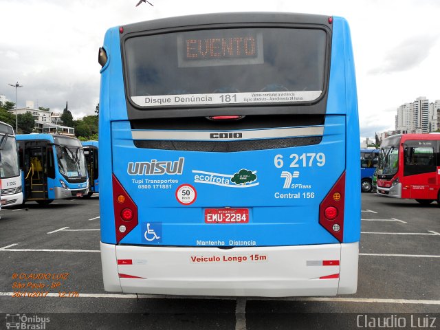 TUPI - Transportes Urbanos Piratininga 6 2179 na cidade de São Paulo, São Paulo, Brasil, por Claudio Luiz. Número da foto: #5551687.