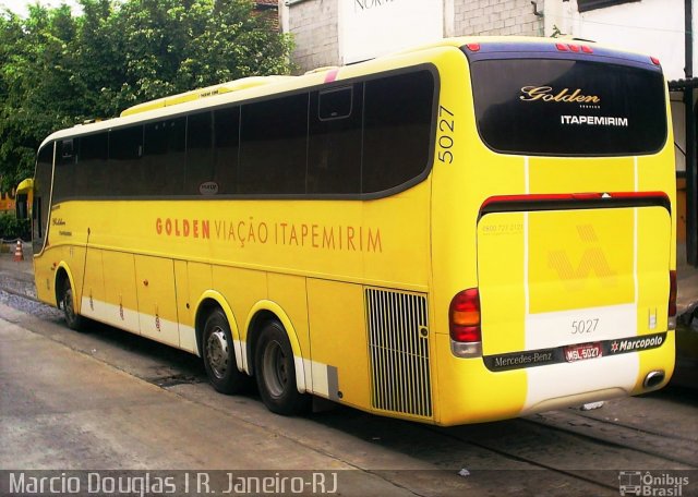 Viação Itapemirim 5027 na cidade de Rio de Janeiro, Rio de Janeiro, Brasil, por Márcio Douglas Ribeiro Venino. ID da foto: 5551981.