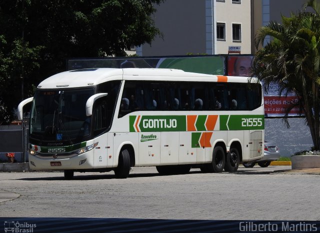 Empresa Gontijo de Transportes 21555 na cidade de Resende, Rio de Janeiro, Brasil, por Gilberto Martins. ID da foto: 5556657.