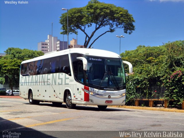 Auto Viação Catarinense 3464 na cidade de Sorocaba, São Paulo, Brasil, por Weslley Kelvin Batista. ID da foto: 5555014.