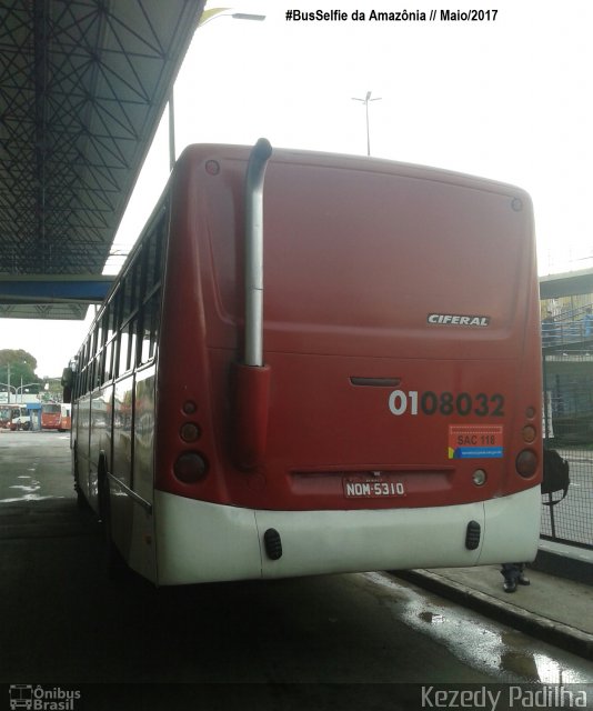 Rondônia Transportes 0108032 na cidade de Manaus, Amazonas, Brasil, por Monteiro Padilha. Número da foto: #5555511.
