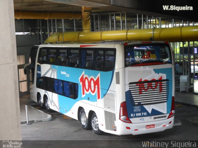 Auto Viação 1001 RJ 108.715 na cidade de São Paulo, São Paulo, Brasil, por Whitiney Siqueira. ID da foto: 5554436.