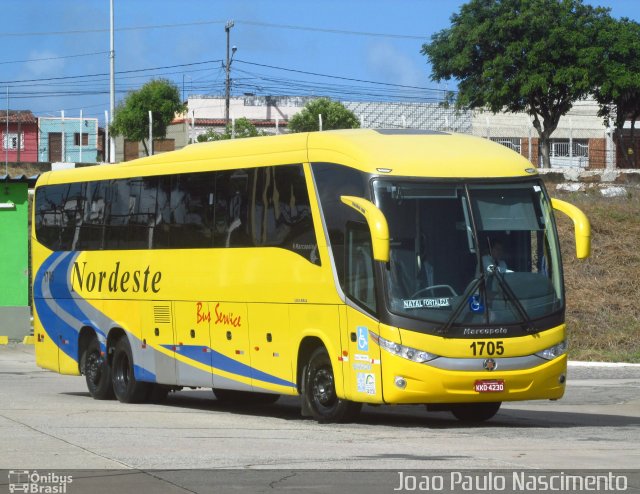 Viação Nordeste 1705 na cidade de Natal, Rio Grande do Norte, Brasil, por Joao Paulo Nascimento Silva. Número da foto: #5556092.
