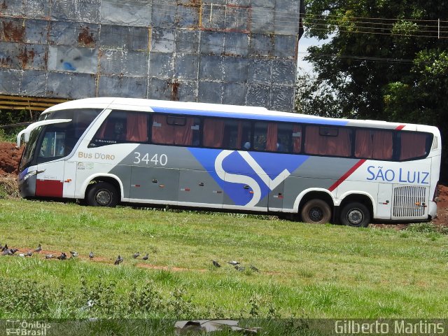 Viação São Luiz 3440 na cidade de Monte Alegre de Minas, Minas Gerais, Brasil, por Gilberto Martins. Número da foto: #5558550.