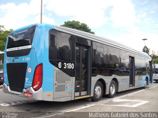 Viação Paratodos > São Jorge > Metropolitana São Paulo > Mobibrasil 6 3180 na cidade de São Paulo, São Paulo, Brasil, por Matheus Gabriel dos Santos. Número da foto: #5557130.
