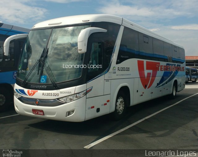 Viação Teresópolis RJ 203.020 na cidade de Rio de Janeiro, Rio de Janeiro, Brasil, por Leonardo Lopes. Número da foto: #4808491.