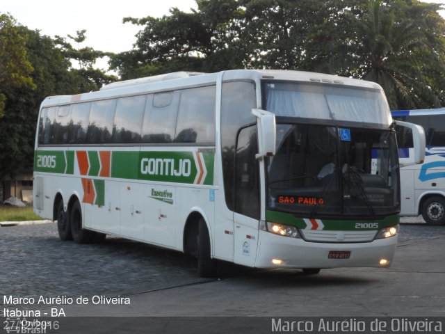 Empresa Gontijo de Transportes 21005 na cidade de Itabuna, Bahia, Brasil, por Marco Aurélio de Oliveira. ID da foto: 4806749.