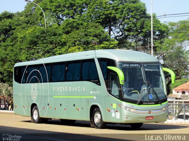 Viação Garcia 7387 na cidade de Maringá, Paraná, Brasil, por Lucas Oliveira . Número da foto: #4806985.