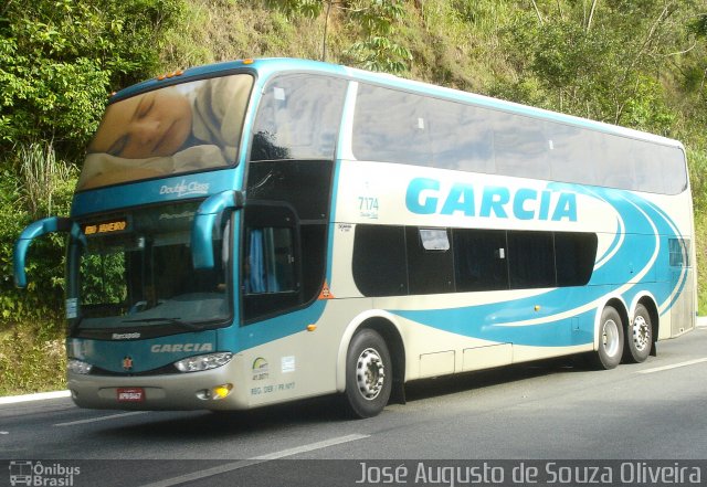 Viação Garcia 7174 na cidade de Piraí, Rio de Janeiro, Brasil, por José Augusto de Souza Oliveira. Número da foto: #4831076.