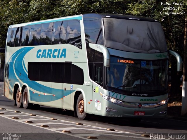 Viação Garcia 7117 na cidade de Campinas, São Paulo, Brasil, por Pablo Souza. Número da foto: #4829742.