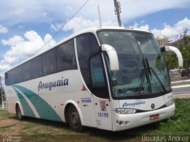 Araguaia Transporte e Turismo 10190 na cidade de Trindade, Goiás, Brasil, por Douglas Andrez. ID da foto: 4829920.