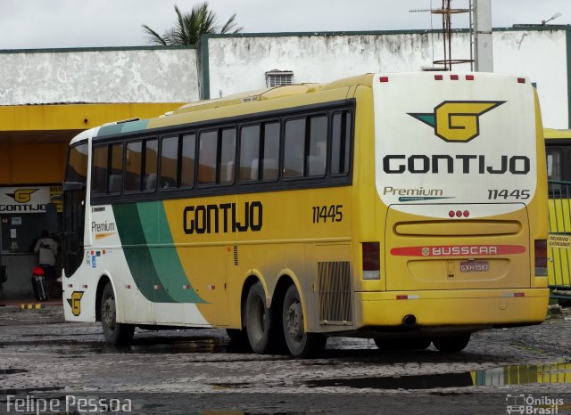 Empresa Gontijo de Transportes 11445 na cidade de Feira de Santana, Bahia, Brasil, por Felipe Pessoa de Albuquerque. ID da foto: 4832247.