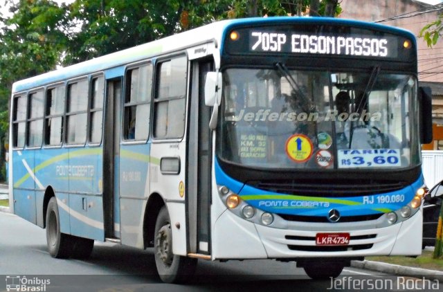 Viação Ponte Coberta RJ 190.080 na cidade de Mesquita, Rio de Janeiro, Brasil, por Jefferson Rocha. Número da foto: #4835181.