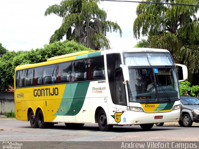 Empresa Gontijo de Transportes 12590 na cidade de Pirapora, Minas Gerais, Brasil, por Andrew Campos. ID da foto: 4834490.