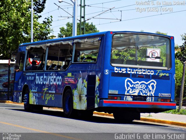 Bus Turístico Tigre 5 na cidade de Tigre, Tigre, Buenos Aires, Argentina, por Gabriel Giacomin de Lima. Número da foto: #4837126.