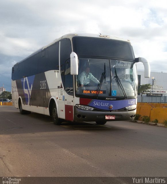 Viação São Luiz 3285 na cidade de Goiânia, Goiás, Brasil, por Yuri Martins. ID da foto: 4840255.