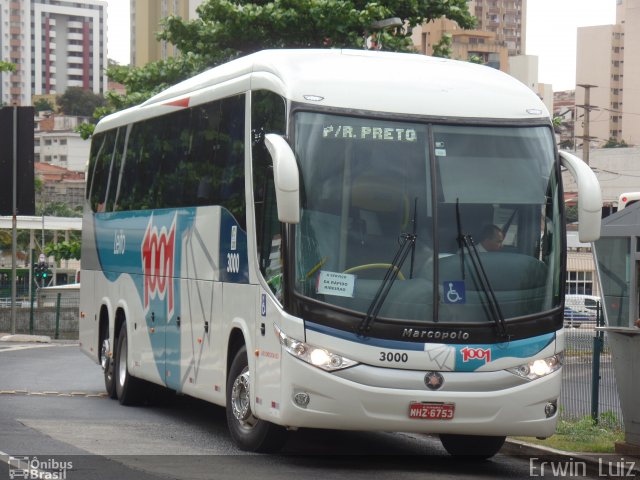 Auto Viação 1001 3000 na cidade de Ribeirão Preto, São Paulo, Brasil, por Erwin  Luiz. ID da foto: 4840398.