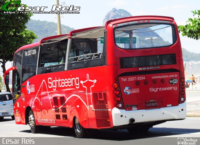 Rio Line Turismo 1000 na cidade de Rio de Janeiro, Rio de Janeiro, Brasil, por César Ônibus. ID da foto: 4840405.