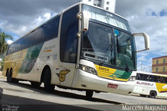 Empresa Gontijo de Transportes 11855 na cidade de Governador Valadares, Minas Gerais, Brasil, por Marcelo Augusto. ID da foto: 4838871.