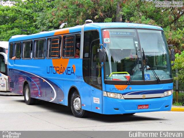 Litorânea Transportes Coletivos 7857 na cidade de São Paulo, São Paulo, Brasil, por Guilherme Estevan. ID da foto: 4842362.