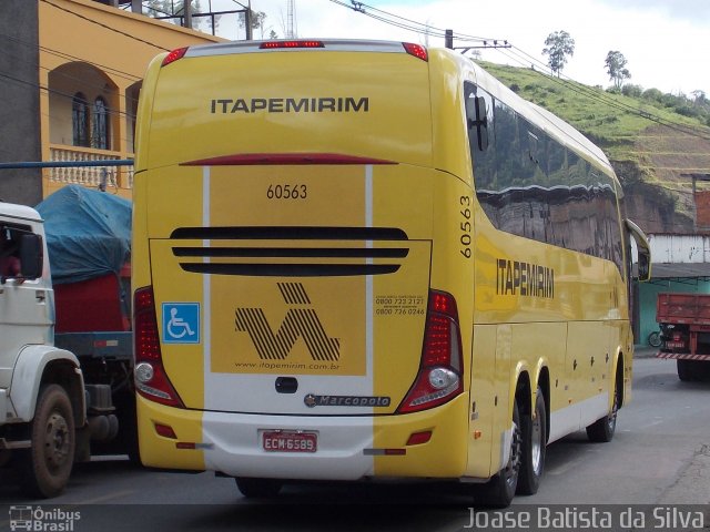 Viação Itapemirim 60563 na cidade de Timóteo, Minas Gerais, Brasil, por Joase Batista da Silva. ID da foto: 4843381.