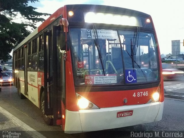 Express Transportes Urbanos Ltda 4 4746 na cidade de São Paulo, São Paulo, Brasil, por Jonathan  Aguiar Correa. Número da foto: #4845486.