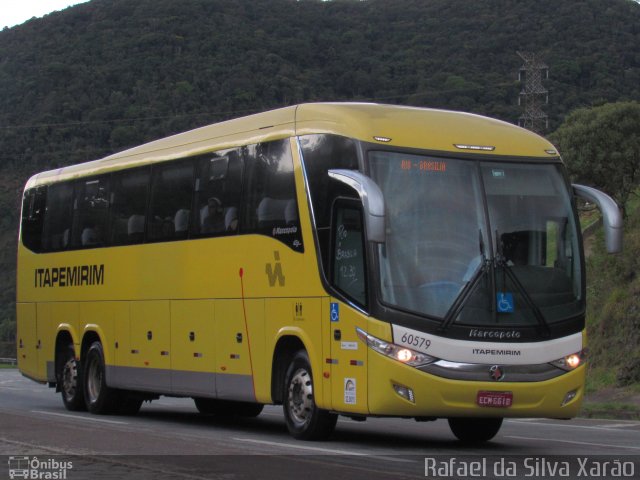 Viação Itapemirim 60579 na cidade de Petrópolis, Rio de Janeiro, Brasil, por Rafael da Silva Xarão. Número da foto: #4845381.