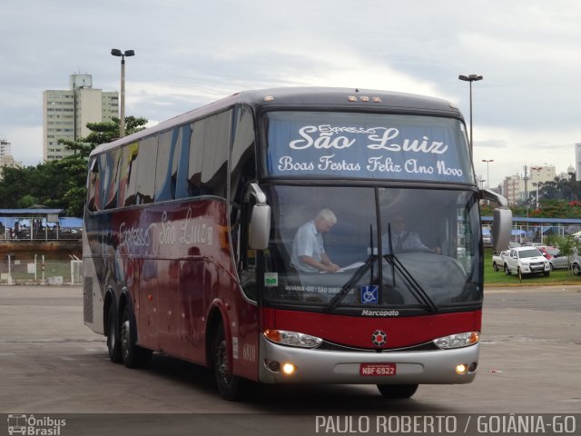 Expresso São Luiz 6810 na cidade de Goiânia, Goiás, Brasil, por Paulo Roberto de Morais Amorim. ID da foto: 4844661.