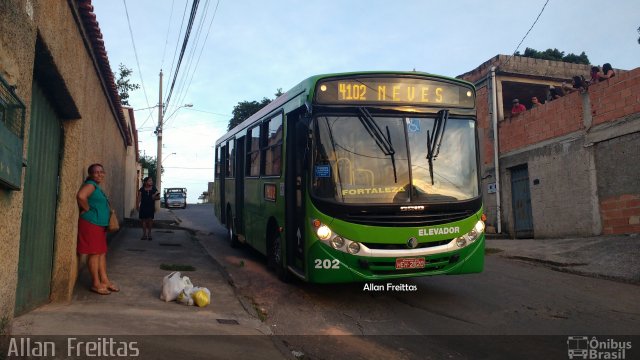 Justinópolis Transportes 202 na cidade de Ribeirão das Neves, Minas Gerais, Brasil, por Allan Freittas. Número da foto: #4845331.