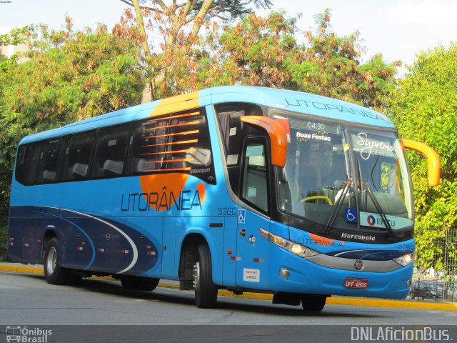 Litorânea Transportes Coletivos 5360 na cidade de São Paulo, São Paulo, Brasil, por Danilo Elisio da Costa. Número da foto: #4847108.