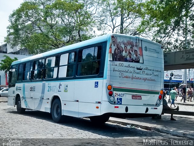 Aliança Transportes Urbanos 21407 na cidade de Fortaleza, Ceará, Brasil, por Matheus Lima Teixeira. ID da foto: 4848365.