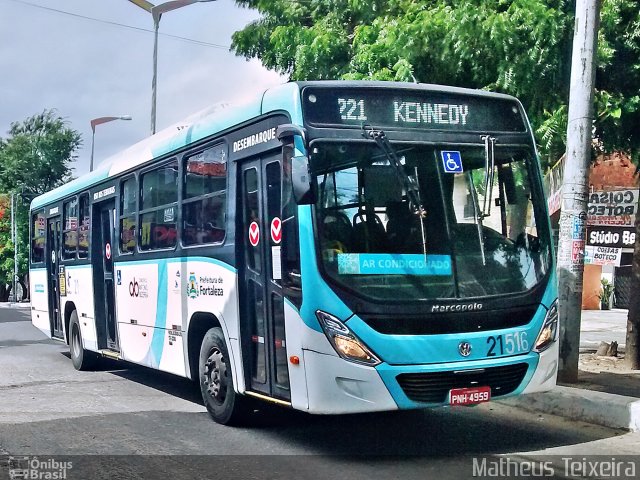 Aliança Transportes Urbanos 21516 na cidade de Fortaleza, Ceará, Brasil, por Matheus Lima Teixeira. Número da foto: #4848374.