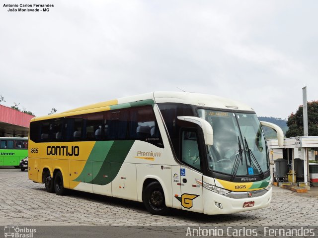 Empresa Gontijo de Transportes 18615 na cidade de João Monlevade, Minas Gerais, Brasil, por Antonio Carlos Fernandes. Número da foto: #4851955.