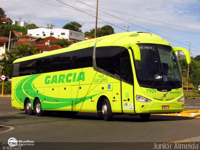 Viação Garcia 7909 na cidade de Bauru, São Paulo, Brasil, por Junior Almeida. ID da foto: 4852620.