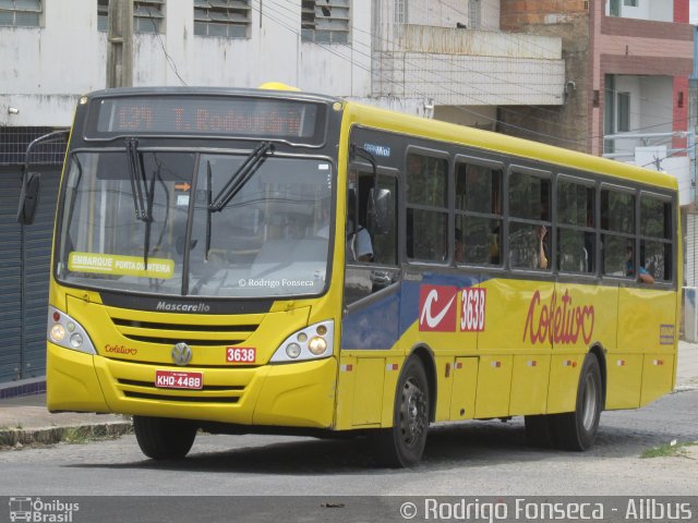 Coletivo Transportes 3638 na cidade de Caruaru, Pernambuco, Brasil, por Rodrigo Fonseca. Número da foto: #4853417.