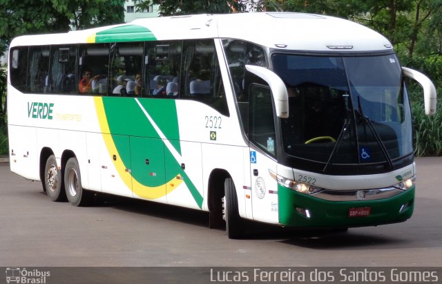 Verde Transportes 2522 na cidade de Barra do Garças, Mato Grosso, Brasil, por Lucas Ferreira dos Santos Gomes. Número da foto: #4853769.