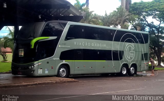 Viação Garcia 7187 na cidade de Cambará, Paraná, Brasil, por Marcelo Domingues. ID da foto: 4854819.