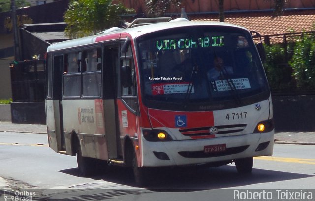 Pêssego Transportes 4 7117 na cidade de São Paulo, São Paulo, Brasil, por Roberto Teixeira. ID da foto: 4853894.