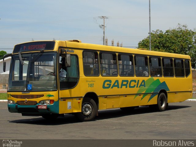 Viação Garcia 7497 na cidade de Paranavaí, Paraná, Brasil, por Robson Alves. ID da foto: 4856802.